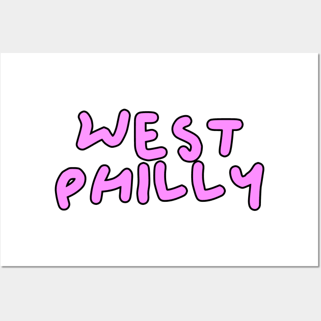 West Philly Philadelphia fresh pink and black design Wall Art by Captain-Jackson